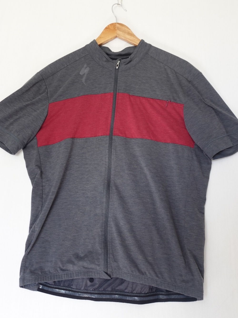 Specialized RBX Drirelease Merino Jersey XL Gray Red Cycling Shirt Short Sleeve